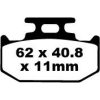 Bromsbelägg FRAM Long Life R Metall Sinter EBC EBC DISC PAD SET – miniatyr 1