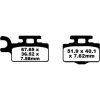 Bromsbelägg FRAM Long Life R Metall Sinter EBC Long Life – miniatyr 1