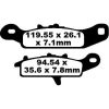 Bromsbelägg FRAM Long Life R Metall Sinter EBC Long Life – miniatyr 1