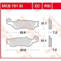 Bromsbelägg FRAM Metall Sinter TRW