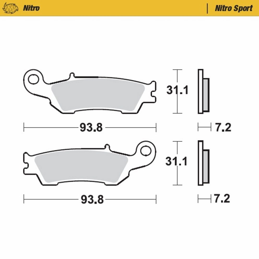 Bromsbelägg FRAM Nitro MOTO-MASTER Nitro RACING Bromsbelägg YZF250 07->, 450 08->, YZ 125/250 08-> fram