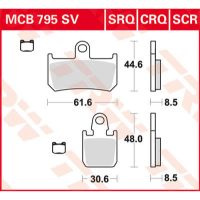 Bromsbelägg FRAM SCR Race TRW