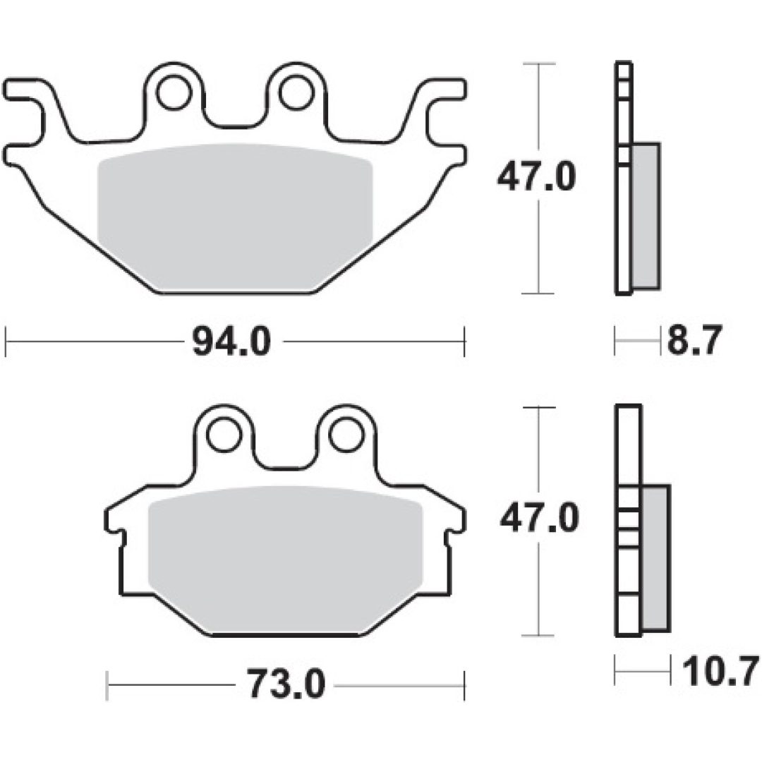 Bromsbelägg FRAM Sinter MOTO-MASTER BRAKE PAD SINTER ATV NITR