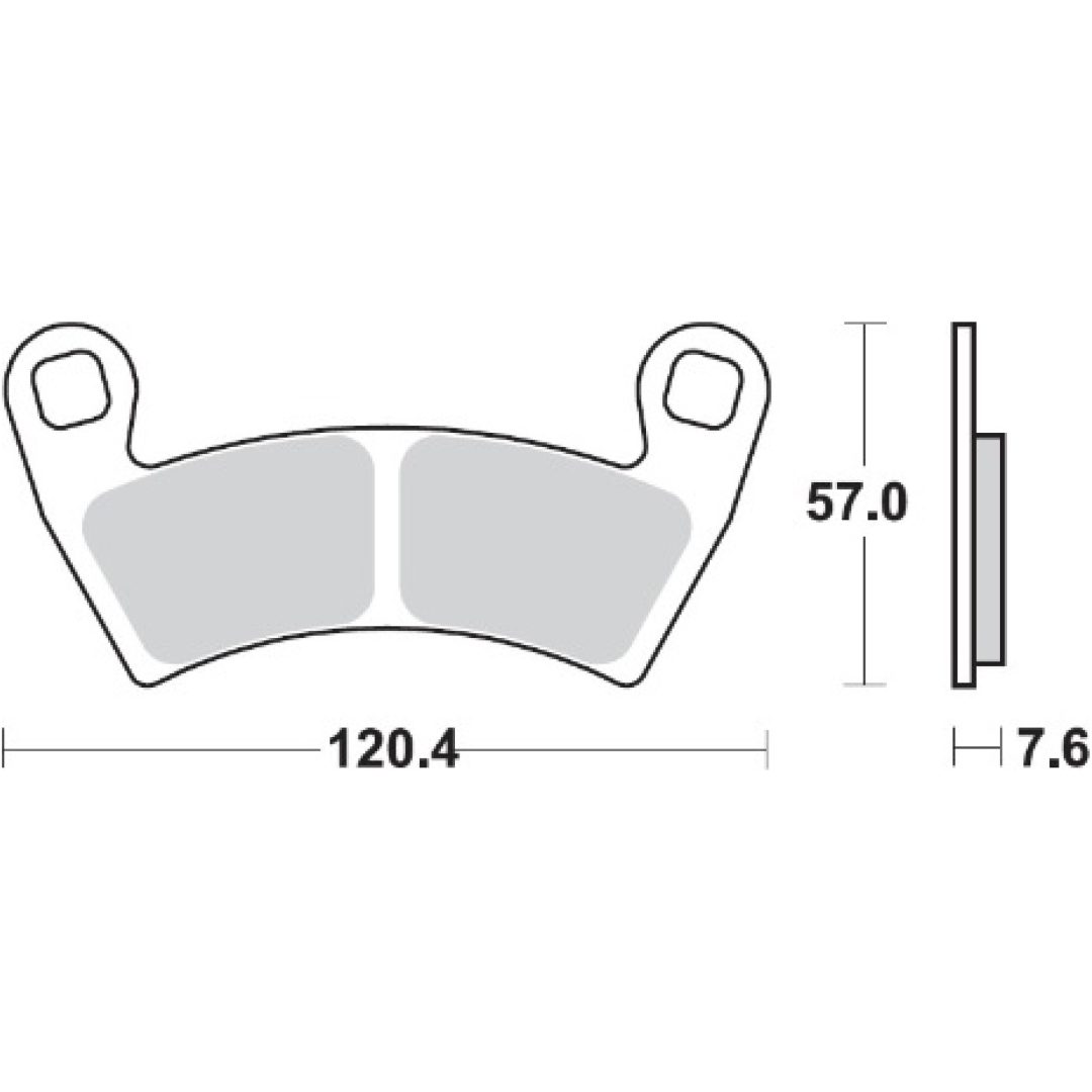 Bromsbelägg FRAM Sinter MOTO-MASTER BRAKE PAD SINTER ATV NITR