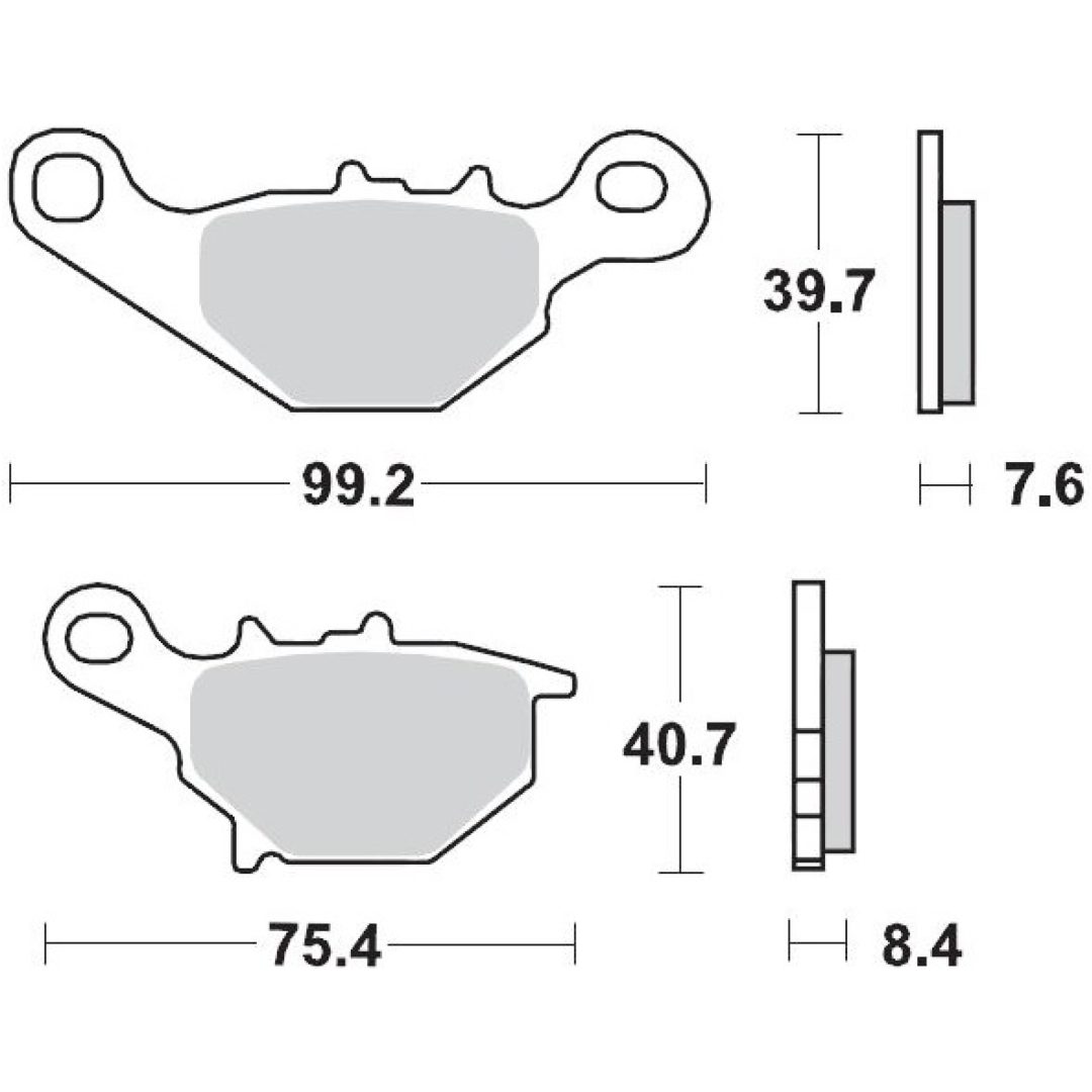 Bromsbelägg FRAM Sinter MOTO-MASTER BRAKE PAD SINTER MX NITRO