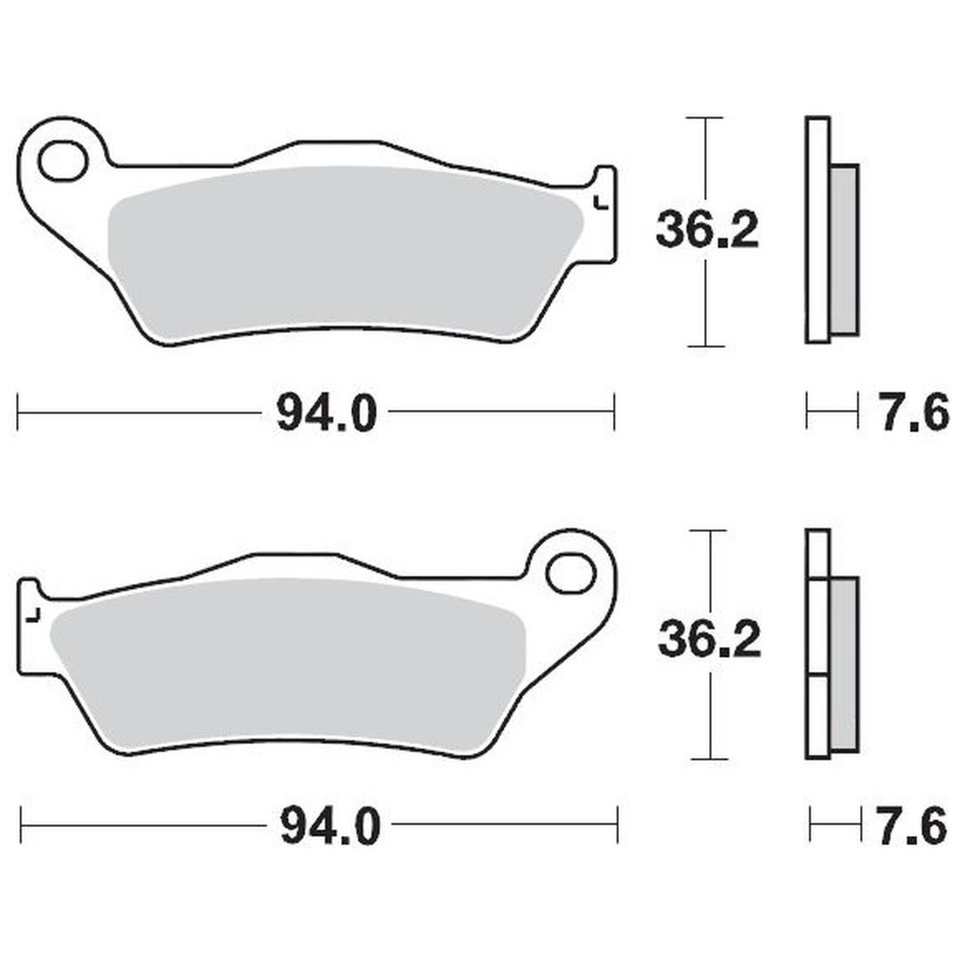 Bromsbelägg FRAM Sinter MOTO-MASTER BRAKE PAD SINTER RACE MX – bild 2