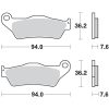 Bromsbelägg FRAM Sinter MOTO-MASTER BRAKE PAD SINTER RACE MX – miniatyr 1