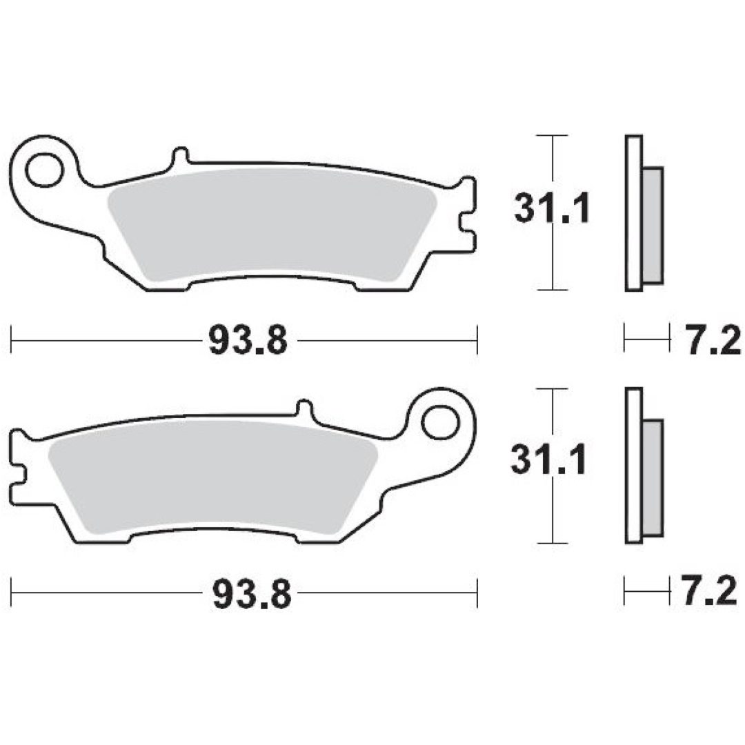 Bromsbelägg FRAM Sinter MOTO-MASTER BRAKE PAD SINTER RACE MX