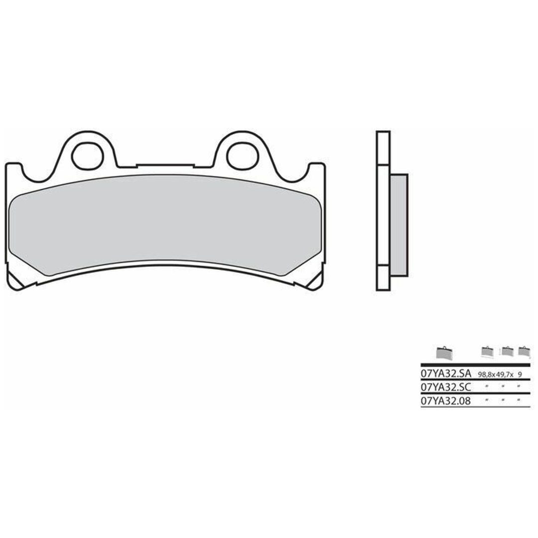 Bromsbelägg FRAM Sinter Sport Brembo Frambelägg – bild 2