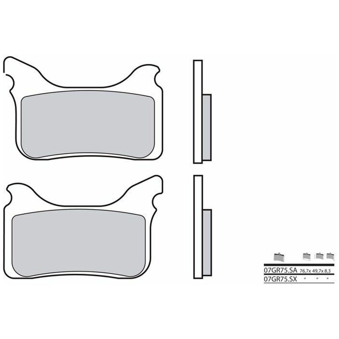 Bromsbelägg FRAM Sinter Sport Brembo Frambelägg – bild 2