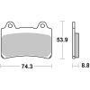 Bromsbelägg FRAM Sintrad Metall Brembo – miniatyr 1