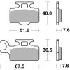 Bromsbelägg FRAM Sintrad Metall Brembo – miniatyr 1