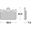 Bromsbelägg FRAM Sintrad Metall Brembo – miniatyr 1