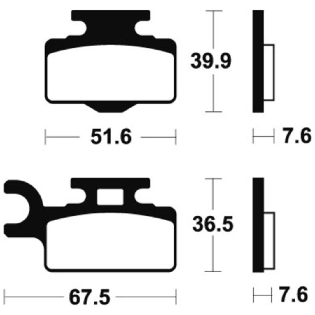 Bromsbelägg FRAM Sintrad Metall Tecnium – bild 2