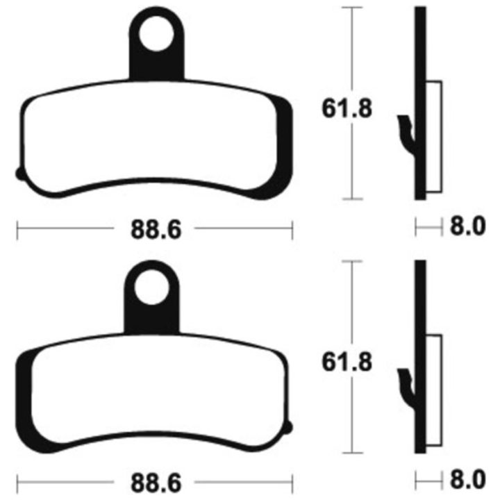 Bromsbelägg FRAM Sintrad Metall Tecnium – bild 2