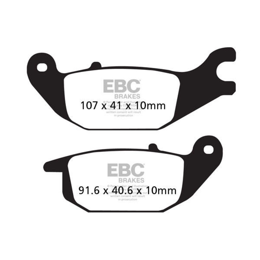 Bromsbelägg FRAM Standard EBC BRAKE PAD ORGANIC SCOOTER