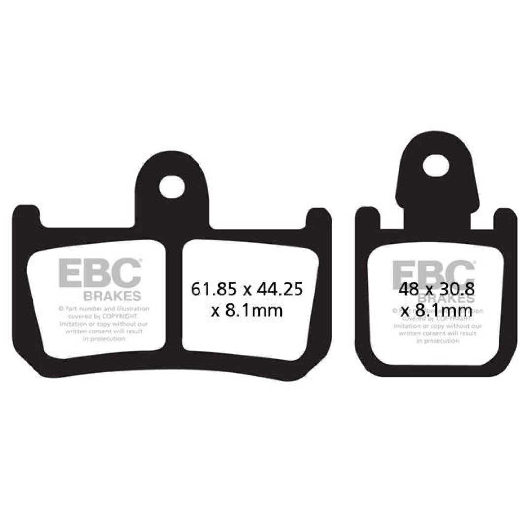 Bromsbelägg FRAM Standard EBC BRAKE PAD ORGANIC STREET