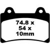 Bromsbelägg FRAM Standard EBC Fram / Bak – miniatyr 1