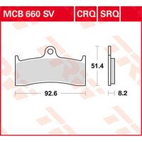 Bromsbelägg FRAM SV Metal Sinter TRW