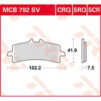 Bromsbelägg FRAM SV Metal Sinter TRW