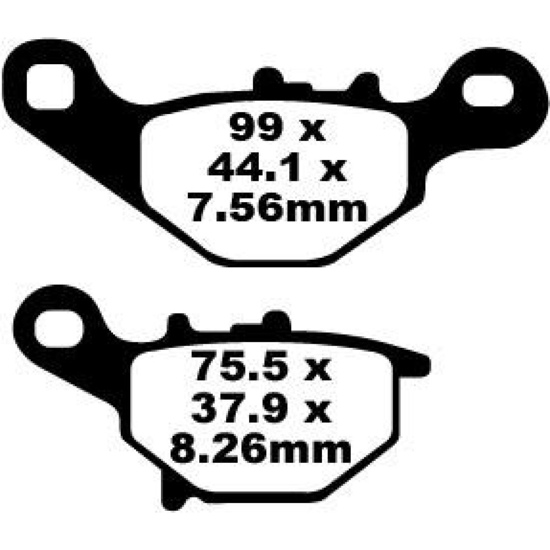 Bromsbelägg FRAM TT Sport Carbon EBC EBC SEMI METALLIC PAD SET
