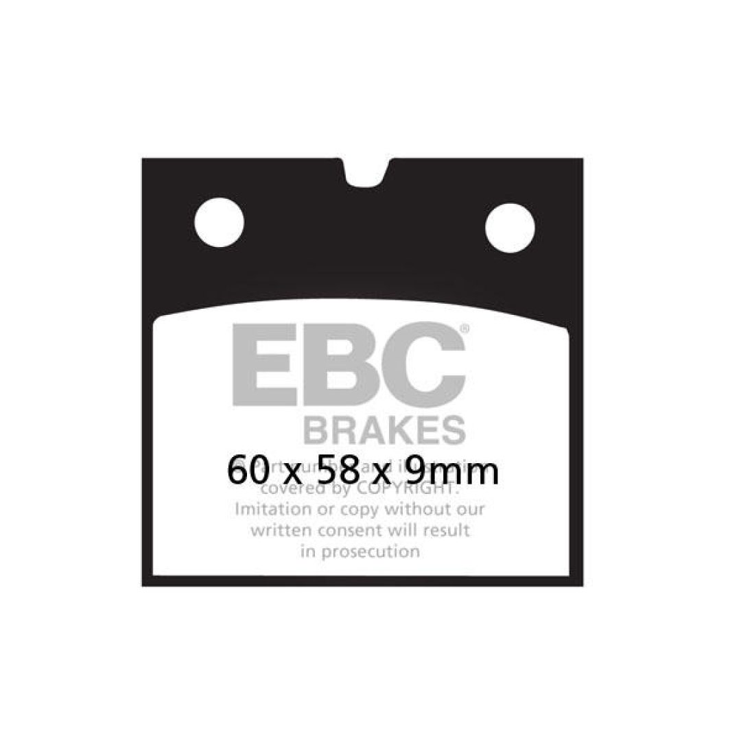 Bromsbelägg FRAM V-Semi Sinter EBC BRAKE PAD SEMI-SINTER TOURING