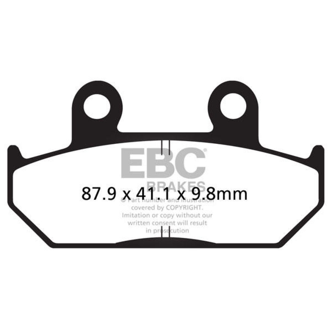 Bromsbelägg FRAM V-Semi Sinter EBC BRAKE PAD SEMI-SINTER TOURING