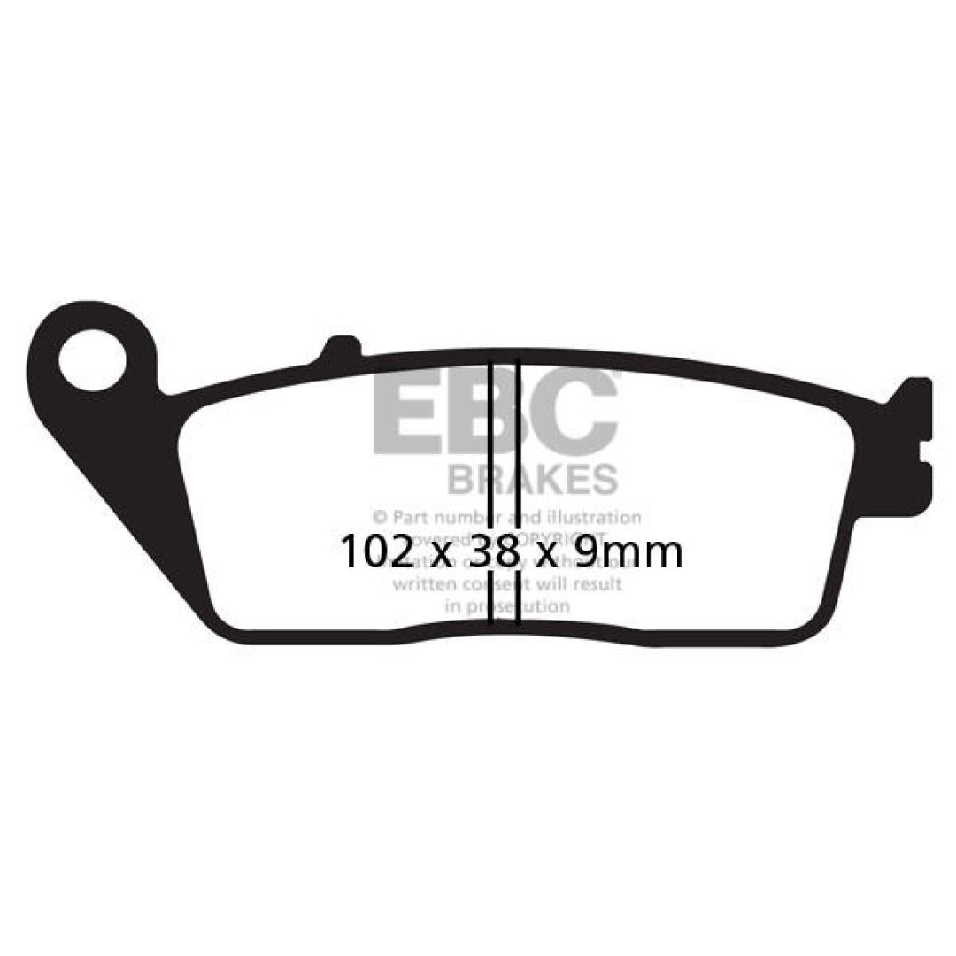 Bromsbelägg FRAM V-Semi Sinter EBC BRAKE PAD SEMI-SINTER TOURING
