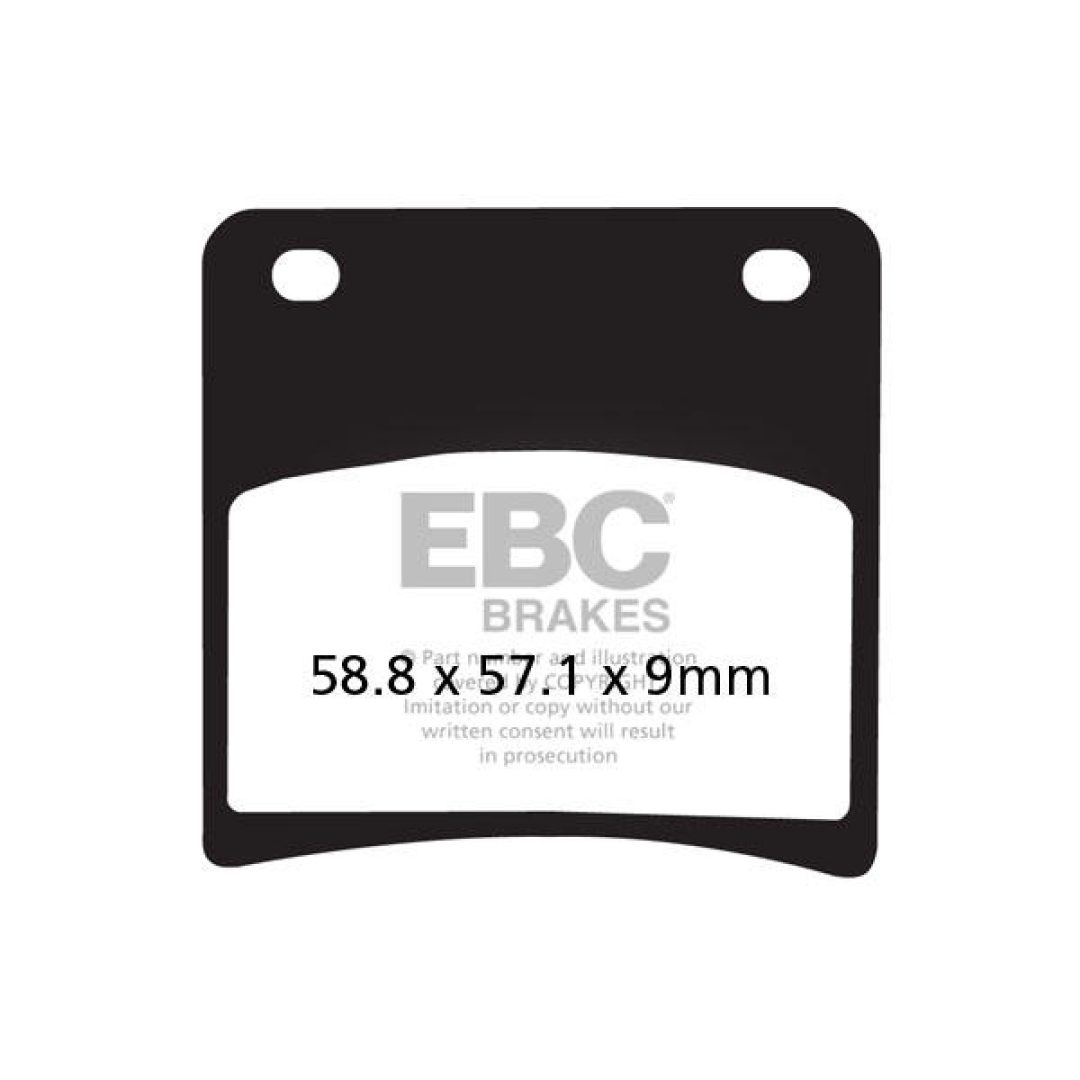 Bromsbelägg FRAM V-Semi Sinter EBC BRAKE PAD SEMI-SINTER TOURING