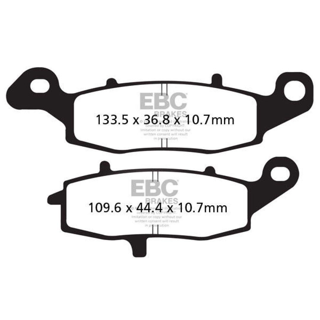 Bromsbelägg FRAM V-Semi Sinter EBC BRAKE PAD SEMI-SINTER TOURING