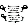 Bromsbelägg FRAM V-Semi Sinter EBC BRAKEPAD SEMISNTRD FA229V – miniatyr 1