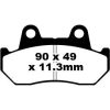 Bromsbelägg FRAM V-Semi Sinter EBC BRAKEPAD SEMISNTRD FA69/3V – miniatyr 1
