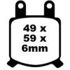Bromsbelägg FRAM V-Semi Sinter EBC BRAKEPAD SEMISNTRD FA76V – miniatyr 1