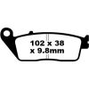 Bromsbelägg FRAM V-Semi Sinter EBC Fram / Bak – miniatyr 1
