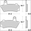 Bromsbelägg Genuine Sinter Prime Line Sintrade BREMBO – miniatyr 2