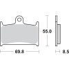 Bromsbelägg Hf Street Ceramic Organic SBS Bromsbelägg – miniatyr 2