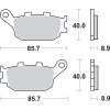 Bromsbelägg Hf Street Ceramic Organic SBS Bromsbelägg – miniatyr 2
