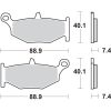 Bromsbelägg Hf Street Ceramic Organic SBS Bromsbelägg – miniatyr 2