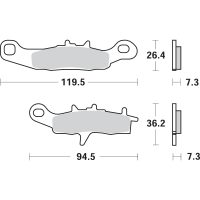 Bromsbelägg Hs Series Sintrade SBS