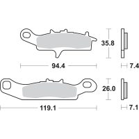 Bromsbelägg Hs Series Sintrade SBS