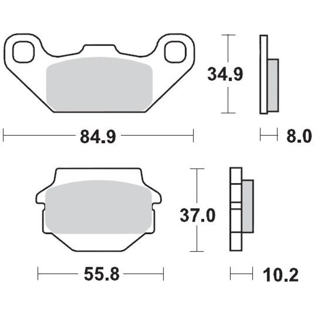 Bromsbelägg MOTO-MASTER Sintrad Metall