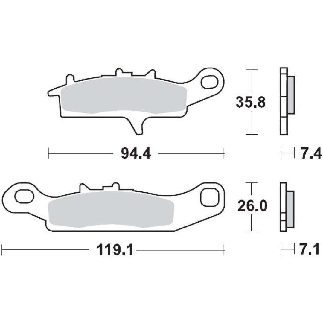 Bromsbelägg MOTO-MASTER Sintrad Metall