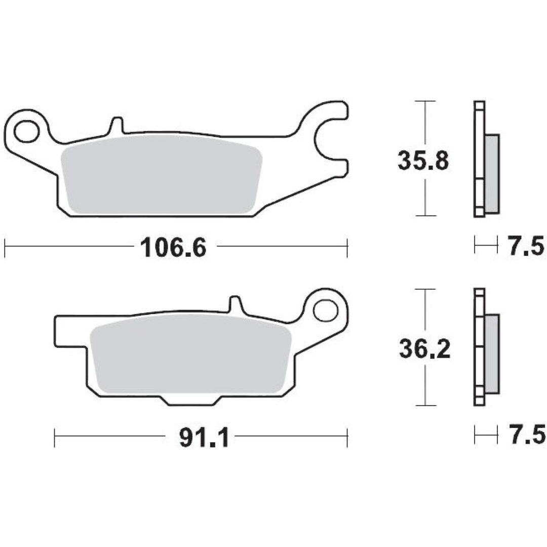 Bromsbelägg MOTO-MASTER Sintrad Metall