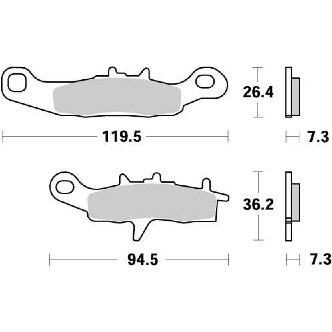 Bromsbelägg Nitro Offroad Bak MOTO-MASTER MOTOMASTER BRAKEPAD NITRO