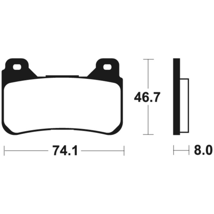Bromsbelägg Racing Sinter MCR309 TECNIUM – bild 2