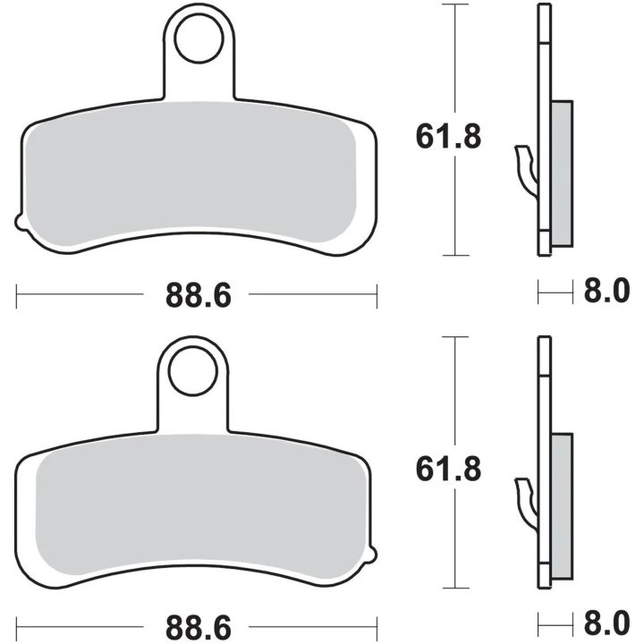 Bromsbelägg Rst Sintrade SBS Bromsbelägg – bild 2