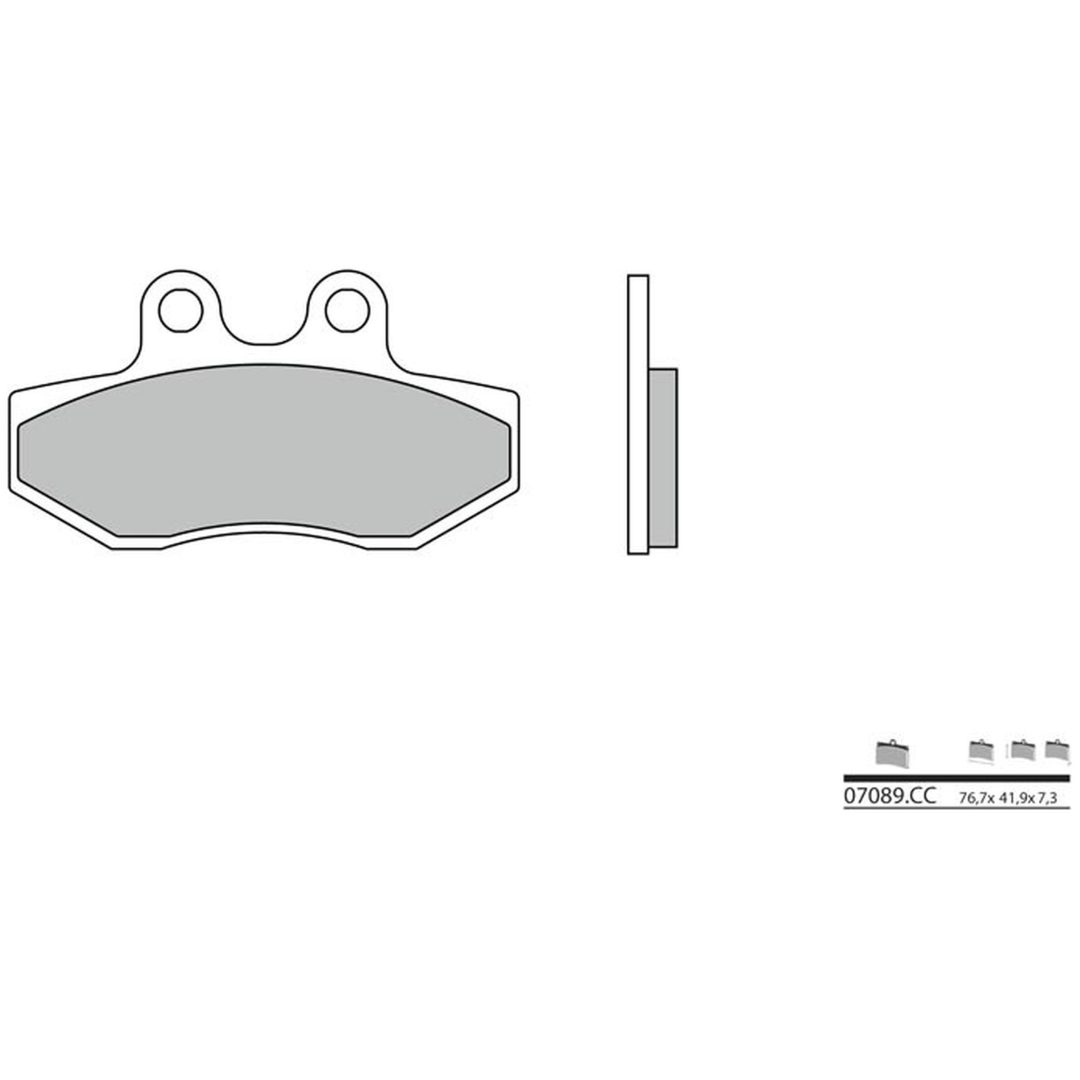 Bromsbelägg Scooter Kolkeramik Brembo Natural – bild 2
