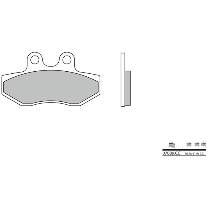 Bromsbelägg Scooter Kolkeramik Brembo Natural – bild 2