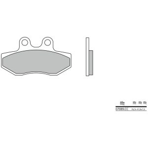 Bromsbelägg Scooter Kolkeramik Brembo