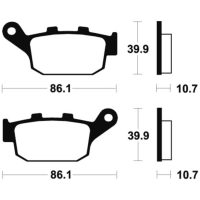 Bromsbelägg Scooter Organiska TECNIUM
